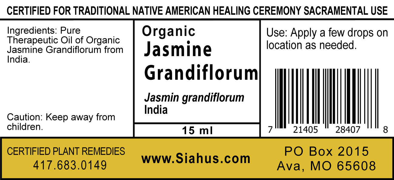 Organic Jasmine grandiflorum essential oil