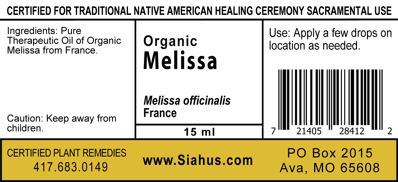 Organic Melissa essential oil