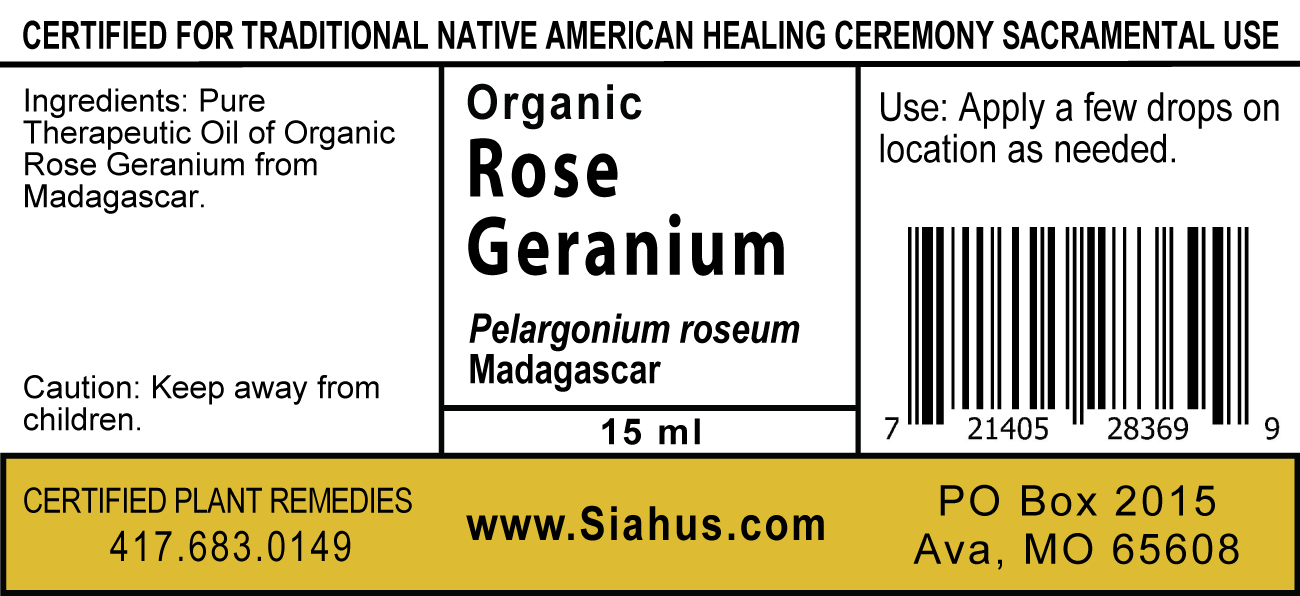 Organic Rose Geranium essential oil