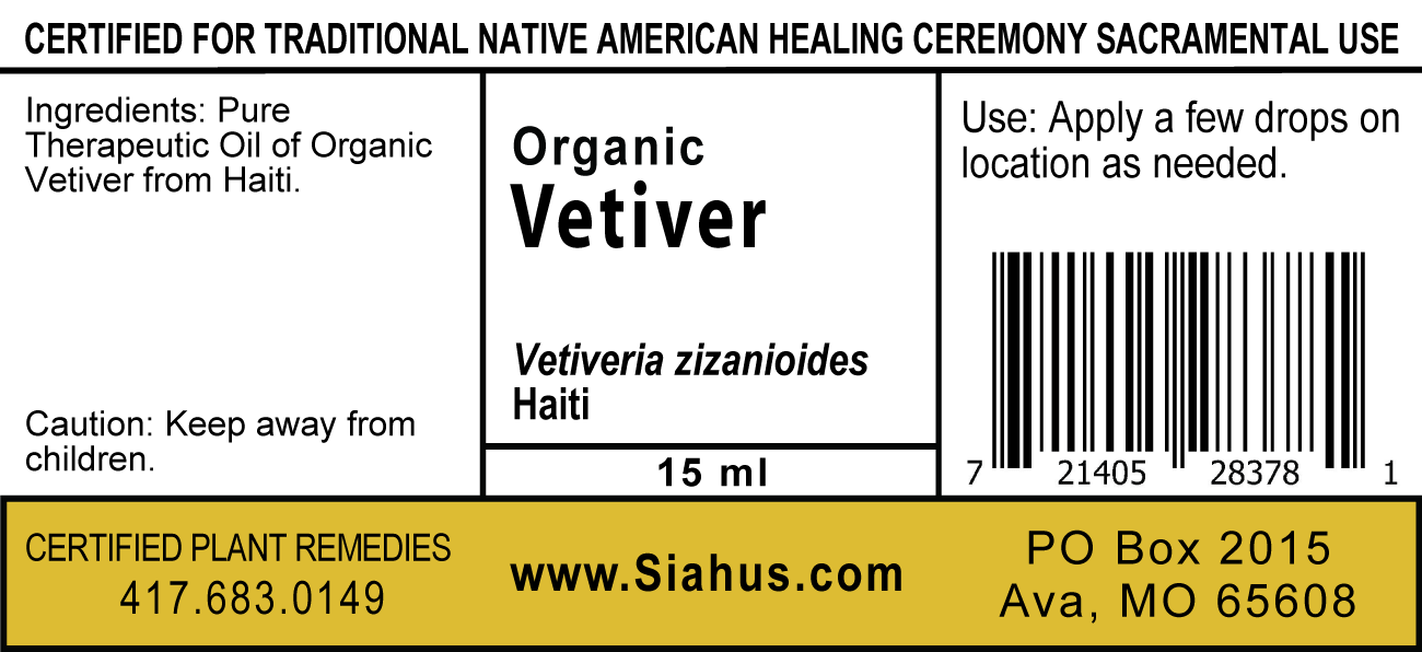 Organic Vetiver essential oil